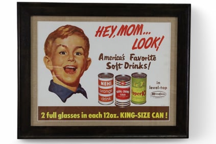 MIRA CANS FRAMED ADVERTISEMENT