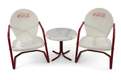 3 PIECE COCA COLA PATIO SET