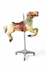 CAST METAL CAROUSEL HORSE