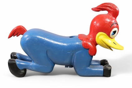 VINTAGE WOODY WOODPECKER WOODEN CAROUSEL ANIMAL