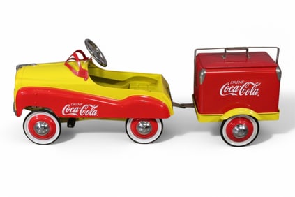 REPRODUCTION COCA COLA PEDAL CAR SET