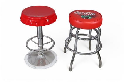 2 MODERN SODA BARSTOOLS