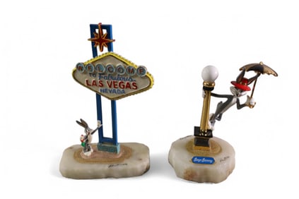 2 RON LEE BUGS BUNNY STATUES