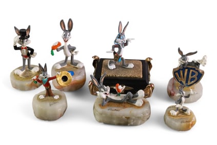 LOT OF 7 RON LEE BUGS BUNNY STATUES