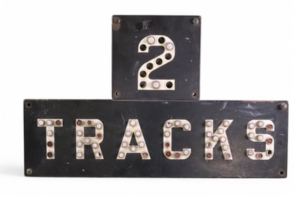 2 TRACKS RAILROAD SIGN
