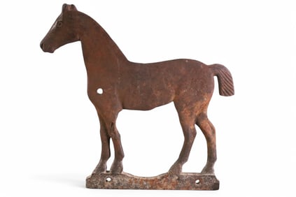 ANTIQUE CAST IRON HORSE WINDMILL WEIGHT