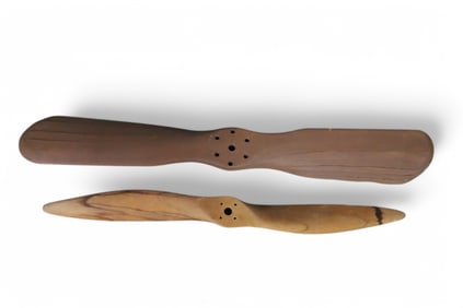 2 WOODEN AIRPLANE PROPELLORS