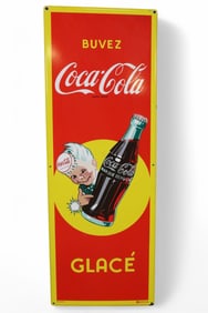 MODERN BUVEX COCA COLA GLACE PORCELAIN SIGN