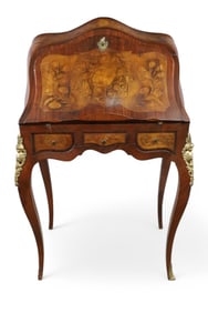 FRENCH STYLE INLAID DROP FRONT DESK