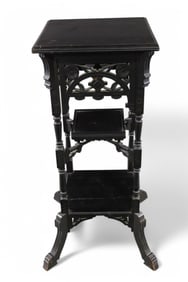 VICTORIAN EBONIZED PLANT STAND