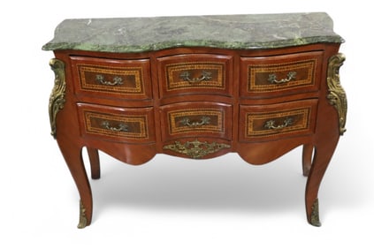 FRENCH STYLE MARBLE TOP CHEST