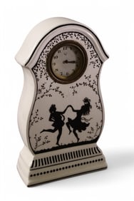 PORCELAIN SHELF CLOCK