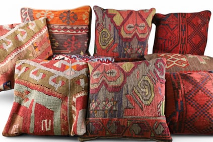 COLLECTION OF RUG PILLOWS