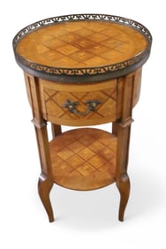 INLAID FRENCH STYLE SIDE TABLE