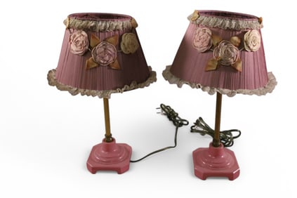 PAIR OF BOUDOIR LAMPS