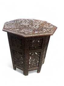 HIGHLY CARVED SIDE TABLE