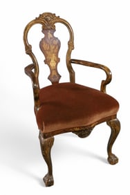 MARQUETRY INLAID ARMCHAIR