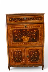 DUTCH MARQUETRY FALL FRONT DESK