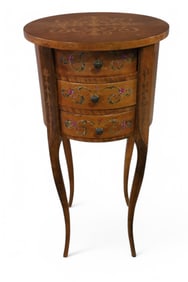 INLAID FRENCH STYLE SIDE TABLE