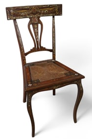 MOTHER OF PEARL INLAID SIDE CHAIR