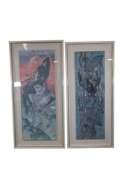 2 YAMIN YOUNG FRAMED SCREENPRINTS