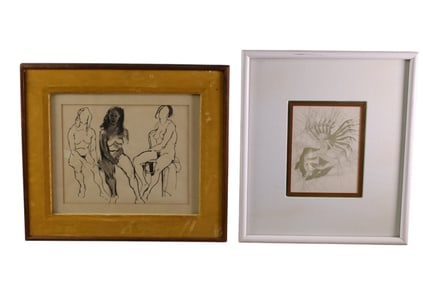 GUILLAUME AZOULAY PRINT & NUDE DRAWING