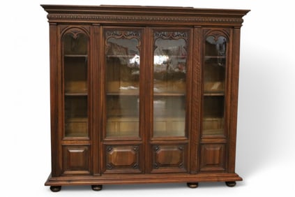 4 DOOR VICTORIAN BOOKCASE