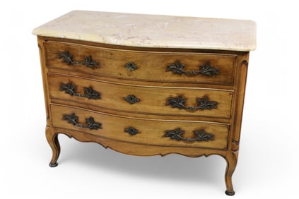COUNTRY FRENCH MARBLE TOP CHEST