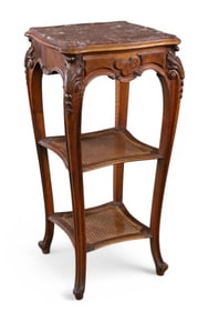 FRENCH MARBLE TOP SIDE TABLE