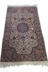 APPROX 5' 5" x 3' HANDMADE WOOL RUG