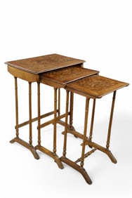 SET OF 3 ANTIQUE NESTING TABLES