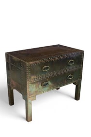CONTEMPORARY BRASS 2 DRAWER CHEST