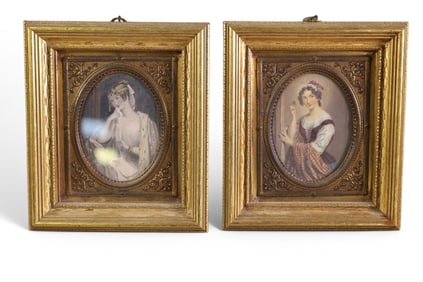 PAIR OF MINIATURE PORTRAITS
