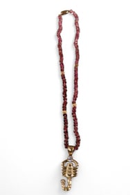 14K GOLD AMETHYST NECKLACE