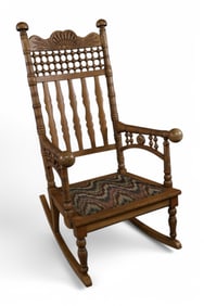 AMERICAN OAK STICK & BALL ROCKER