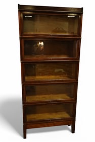 ANTIQUE 5 STACK MAHOGANY LAWYER'S BOOKCASE