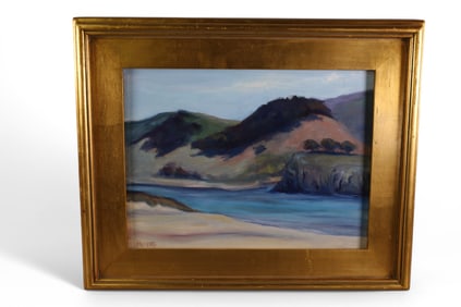 LAURIE PETERS CARMEL BEACH OIL PAINTING