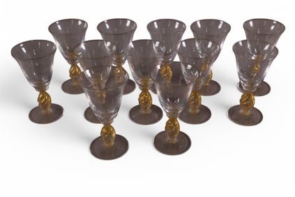 SET OF 10 VENETIAN CORDIALS