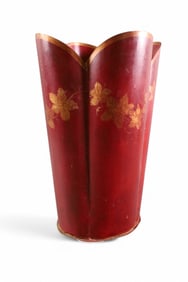 TOLE PAINTED WASTEBASKET