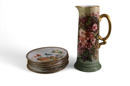 LOT OF HAND PAINTED PORCELAIN