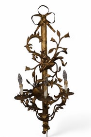 FLORAL GILT WALL SCONCE
