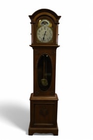 OAK CASE 2 WEIGHT GRANDFATHER CLOCK