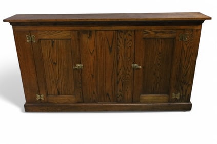 AMERICAN OAK BARBER SHOP CABINET