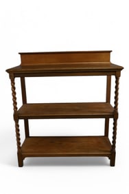 1900'S AM. OAK BARLEY TWIST SERVER
