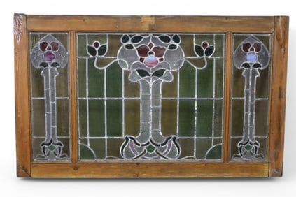 LARGE STAINED GLASS WINDOW