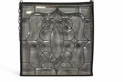 SMALL LEADED GLASS WINDOW.