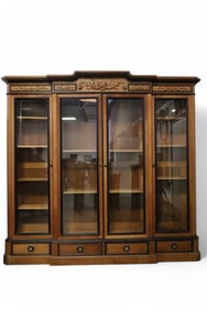 LARGE VICTORIAN 4 DOOR BOOKCASE
