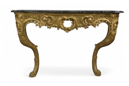 MARBLE TOP CONSOLE TABLE