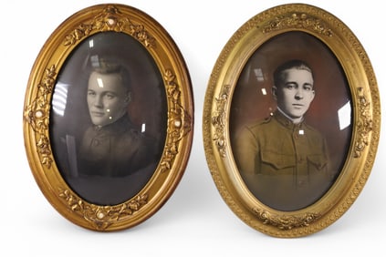 2 MILITARY BUBBLE PORTRAITS