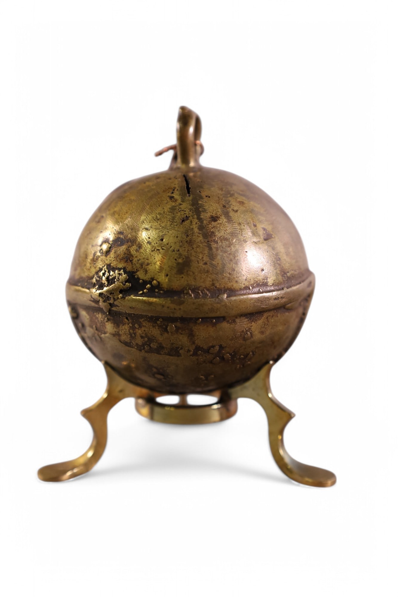 CAMEL BELL FROM JAVA: HAS METAL TAG 534 FROM MISSION INN RIVERSIDE CALIFORNIA. 2 3/4" TALL X 2 1/2"